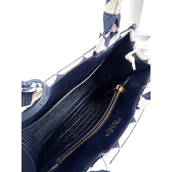 Prada Small Symbole Embroidered Fabric Handbag - Picture 7 of 10